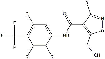 5-(HydroxyMethyl)-N-[4-(trifluoroMethyl)phenyl]-4-isoxazolecarboxaMide-d4 Struktur