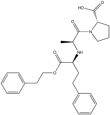 (S)-1-[N-[3-Phenyl-1-[(phenylethoxy)carbonyl]propyl]-L-alanyl]-L-proline Struktur