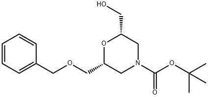 (2R,6S)-tert-butyl2-(benzyloxyMethyl)-6-(hydroxyMethyl)Morpholine-4-carboxylate Structure