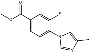 Methyl 3-fluoro-4-(4-Methyl-1H-iMidazol-1-yl)benzoate Struktur