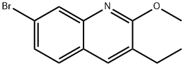 7-broMo-3-ethyl-2-Methoxyquinoline Struktur