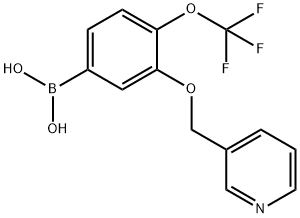 [3-(Pyridin-3-ylmethoxy)-4-(trifluoromethoxy)phenyl]boronic acid Struktur