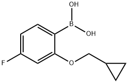 2-(Cyclopropylmethoxy)-4-fluorophenylboronic acid Struktur