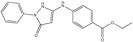 ethyl 4-[(5-oxo-1-phenyl-2,5-dihydro-1H-pyrazol-3-yl)amino]benzoate Struktur