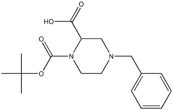 1-Boc-4-benzyl-piperazine-2-carboxylic acid Struktur