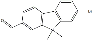 7-broMo-9,9-diMethyl-9H-fluorene-2-carbaldehyde Struktur