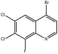 4-broMo-6,7-dichloro-8-fluoroquinoline Struktur