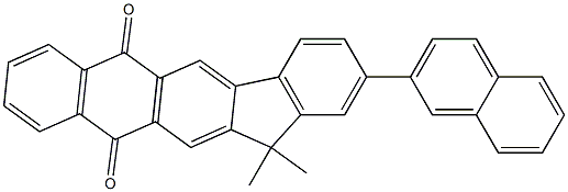 13,13-diMethyl-2-(naphthalen-2-yl)-13H-indeno[1,2-b]anthracene-6,11-dione Struktur