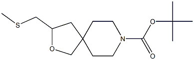 tert-butyl 3-(MethylthioMethyl)-2-oxa-8-azaspiro[4.5]decane-8-carboxylate Struktur