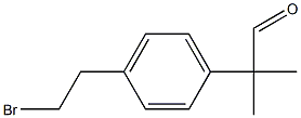 2-(4-(2-broMoethyl)phenyl)-2-Methylpropanal Struktur