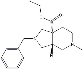 (3aR,7aR)-ethyl 2-benzyl-5-Methyloctahydro-1H-pyrrolo[3,4-c]pyridine-7a-carboxylate Struktur