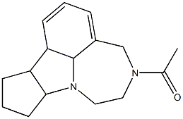 1-(8,9,10,10a-tetrahydro-1H-cyclopenta[b][1,4]diazepino[6,7,1-hi]indol-3(2H,4H,7bH)-yl)ethanone Struktur