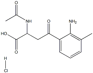 2-acetaMido-4-(2-aMino-3-Methylphenyl)-4-oxobutanoic acid hydrochloride Struktur