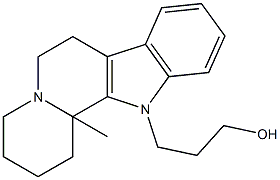 3-(12b-Methyl-1,3,4,6,7,12b-hexahydroindolo[2,3-a]quinolizin-12(2H)-yl)propan-1-ol Struktur