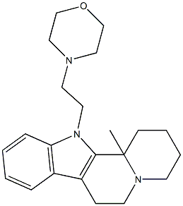 4-(2-(12b-Methyl-1,3,4,6,7,12b-hexahydroindolo[2,3-a]quinolizin-12(2H)-yl)ethyl)Morpholine Struktur