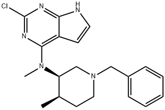 N-((3R,4R)-1-benzyl-4-Methylpiperidin-3-yl)-2-chloro-N-Methyl-7H-pyrrolo[2,3-d]pyriMidin-4-aMine Struktur