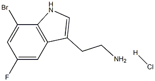 2-(7-BroMo-5-fluoro-1H-indol-3-yl)-ethylaMine hydrochloride Struktur