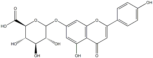 apigenin-7-O-glucronide Struktur