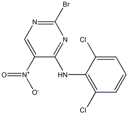 2-broMo-N-(2,6-dichlorophenyl)-5-nitropyriMidin-4-aMine Struktur