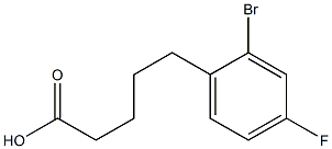 5-(2-BroMo-4-fluoro-phenyl)-pentanoic acid Struktur