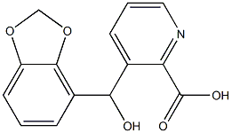 3-((benzo[d][1,3]dioxol-7-yl)(hydroxy)Methyl)pyridine-2-carboxylic acid Struktur