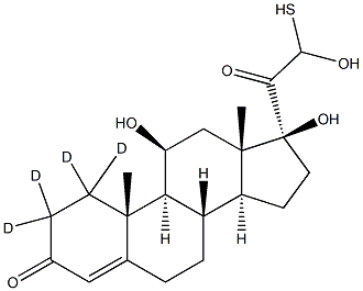 Cortisol 21-Thiol-d4 Struktur