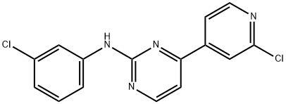 N-(3-chlorophenyl)-4-(2-chloropyridin-4-yl)pyriMidin-2-aMine Struktur