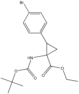 2-(4-BroMo-phenyl)-1-tert-butoxycarbonylaMino-cyclopropanecarboxylic acid ethyl ester Struktur