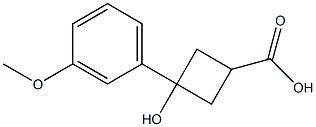 3-Hydroxy-3-(3-Methoxy-phenyl)-cyclobutanecarboxylic acid Struktur