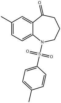 7-Methyl-1-tosyl-3,4-dihydro-1H-benzo[b]azepin-5(2H)-one Struktur