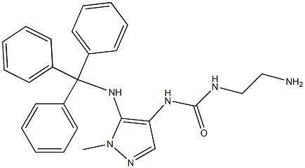 1-(2-AMino-ethyl)-3-[1-Methyl-5-(trityl-aMino)-1H-pyrazol-4-yl]-urea Struktur