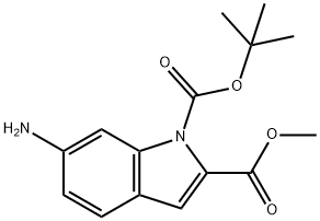 METHYL 1-BOC-6-AMINO-INDOLE-2-CARBOXYLATE Struktur