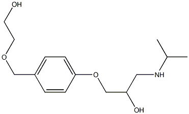 (2RS)-1-[4-((2-Hydroxyethoxy)Methyl)phenoxy]-
3-(isopropylaMino)-2-propanol Struktur