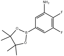 2,3-Difluoro-5-(4,4,5,5-tetramethyl-1,3,2-dioxaborolan-2-yl)aniline Struktur