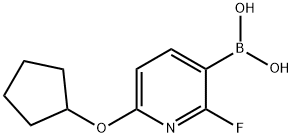 6-(Cyclopentyloxy)-2-fluoropyridine-3-boronic acid Struktur