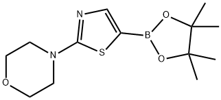 4-(5-(4,4,5,5-Tetramethyl-1,3,2-dioxaborolan-2-yl)thiazol-2-yl)morpholine Struktur