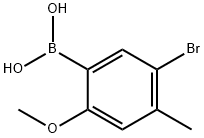 5-Bromo-2-methoxy-4-methylphenylboronic acid Struktur