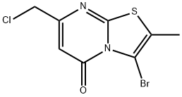 3-broMo-7-(chloroMethyl)-2-Methyl-5H-thiazolo[3,2-a]pyriMidin-5-one Struktur