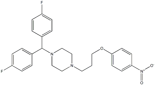 1-(bis(4-fluorophenyl)Methyl)-4-(3-(4-nitrophenoxy)propyl)piperazine Struktur