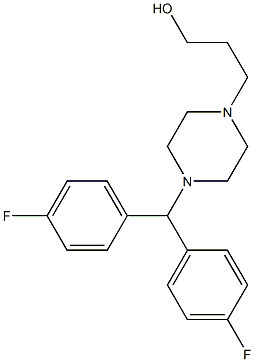 3-(4-(bis(4-fluorophenyl)Methyl)piperazin-1-yl)propan-1-ol Struktur