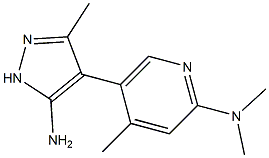 5-(5-aMino-3-Methyl-1H-pyrazol-4-yl)-N,N,4-triMethylpyridin-2-aMine Struktur