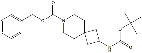 benzyl 2-((tert-butoxycarbonyl)aMino)-7-azaspiro[3.5]nonane-7-carboxylate Struktur