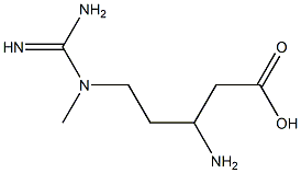 3-AMino-5-(N-Methyl-guanidino)-pentanoic acid Struktur