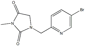 1-((5-broMopyridin-2-yl)Methyl)-3-MethyliMidazolidine-2,4-dione Struktur