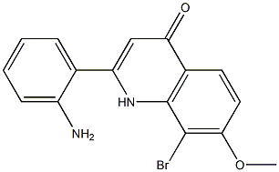 2-(2-aMinophenyl)-8-broMo-7-Methoxyquinolin-4(1H)-one Struktur