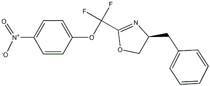 (S)-4-Benzyl-2-(difluoro(4-nitrophenoxy)Methyl)-4,5-dihydro-oxazole Struktur