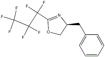 (S)-4-Benzyl-2-(perfluoropropyl)-4,5-dihydrooxazole Struktur