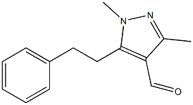 1,3-DiMethyl-5-phenethyl-1H-pyrazole-4-carbaldehyde Struktur