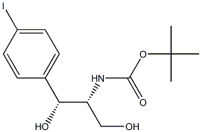 tert-butyl (1R,2R)-1,3-dihydroxy-1-(4-iodophenyl)propan-2-ylcarbaMate Struktur