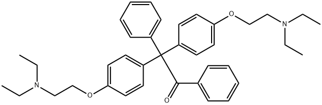 2,2-Bis[p-[2-(diethylaMino)ethoxy]phenyl]-2-phenylacetophenone Dihydrochloride Struktur